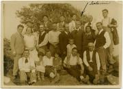 Scalarini with family and others confined in Ustica, 1927.